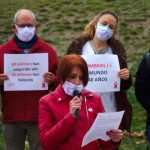 Tere Panadero, durante la lectura del manifiesto de Atiempo por el Día Mundial del Sida